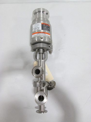 New tri clover 371-21m-14-1-316l divert 2 in tri-clamp throttling valve d387117 for sale
