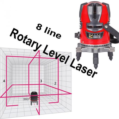 8 line Rotary Laser 4v4h1d Beam Self Leveling Interior Exterior horizontal Laser