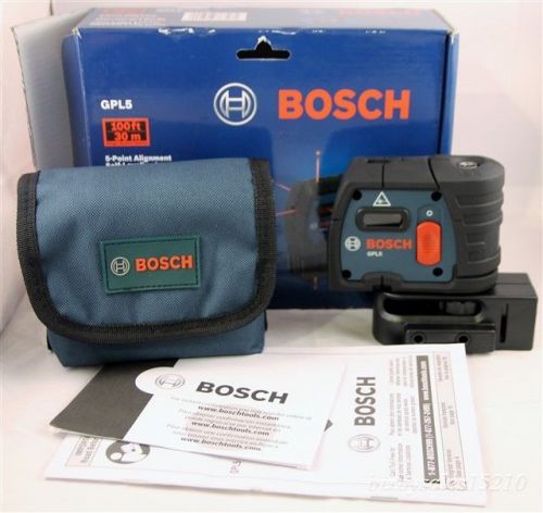 Bosch 5 point alignment self-leveling laser glp5 w/ multi purpose attachment for sale