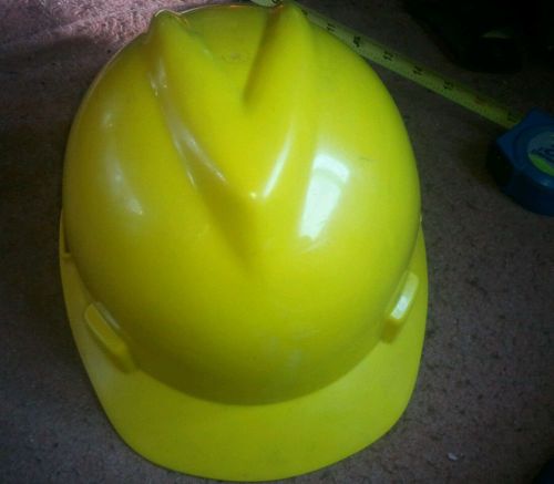 V gard safety msa hard hat size medium color yellow
