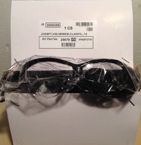 12 Pair Jackson Nemesis Clear Anti-Fog Lens/Black Frame Safety Glasses 3000355