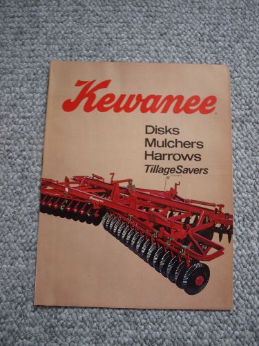 Kewanee &#039;69 buyer&#039;s guide color brochure disk mulcher harrow 20 pg original mint for sale