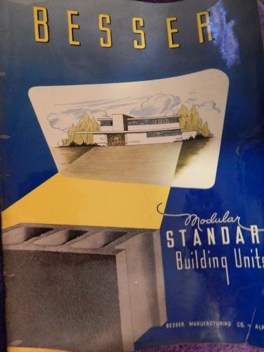 Vintage 1951 Besser Mfg - MODULAR STANDARD BUILDING UNIT Catalog (bricks)
