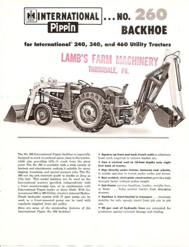 Equipment Brochure - IH - Pippin - 260 - Loader for 240 340 460 Tractor (E1794)