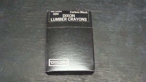 vintage in box Construction Dixon lumber crayons Black  #494, one dozen NOS