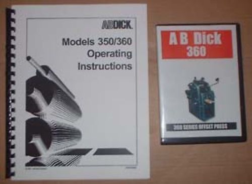 AB Dick 360 DVD &amp; Operation Instructions man. FREE S/H