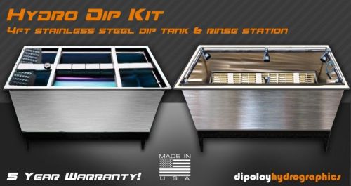 Hydrographics Hydro Dip Tank Rinse Station Shop Special - 4ft Stainless Steel