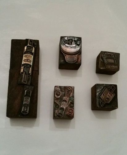 *VTG ADVERTISING / LOGO LETTERPRESS PRINTERS BLOCKS* BUSS FUSES *