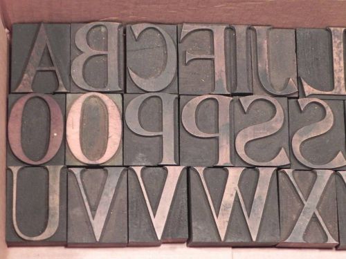 Letterpress wood type: assorted collection of roman 12 line (~2&#034;) for sale