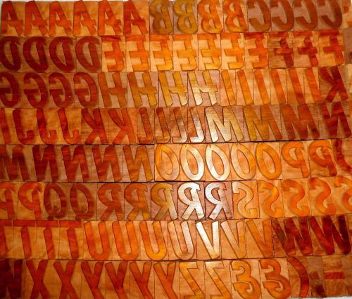 122 piece unique vintage letterpres wood wooden type printing blocks unused m719 for sale