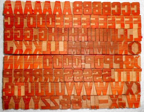 123 piece Unique Vintage Letterpress wood wooden type printing block Unused m298