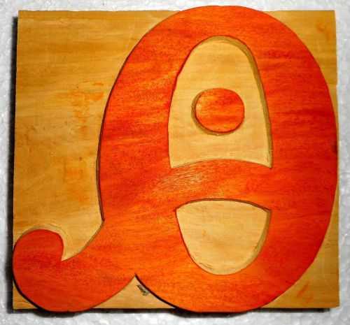 Letterpress Letter &#034;Q&#034; Wood Type Printers Block Typography Collection.B967