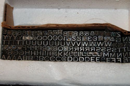 12PT BANK GOTHIC LETTERPRESS TYPE - ALL UPPERS -140 PEICES