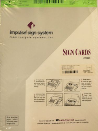 Impulse sign maker thermal card stock 100 boxes in imperial sizes for sale