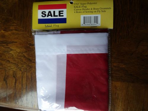 SALE Flag Sign Polyester with Brass Grommets &amp; Canvas Header  3 x 5 Ft New in Pk