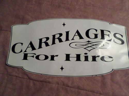 Custom HORSE DRAWN CARRIAGE Car Magnetic Auto Truck Signs~ &#034;CARRIAGES FOR HIRE&#034;