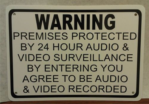 Warning audio video surveillance 7 x 10 sign sa46 for sale