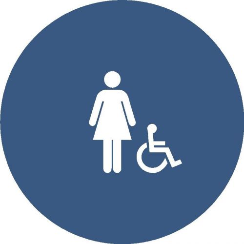 Ada disabled women&#039;s restroom door sign ada compliant acrylic sign 12&#034;x12&#034; for sale