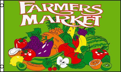 Farmers Market Flag 3&#039;x5&#039; Produce Banner made in USA