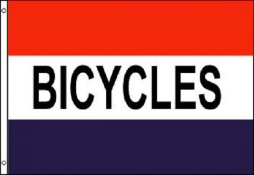 BICYCLES Flag Bike Banner Biking Advertising Pennant Rental Cycle Sign 3x5