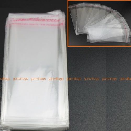 100 X 5x(9+2)cm OPP Self Adhesive Seal Clear Plastic Bags Jewelry Parts Pieces