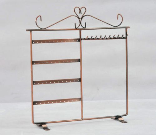 2PC Alloy Jewelery Display Stand Holder Rectangular Copper Tone 34x32x8.5cm