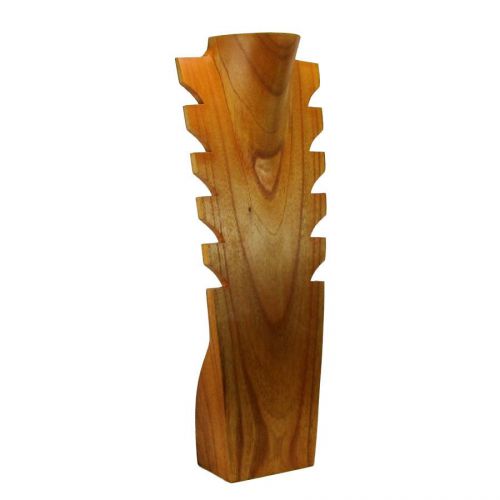 20&#034; Natural Wood Necklace Display w/5 slots  (1 piece)