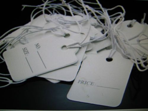 Doll / Barbie Newborn Clothes Price Tags w/ Elastic String 25 Count 1&#034; X 3/4&#034;
