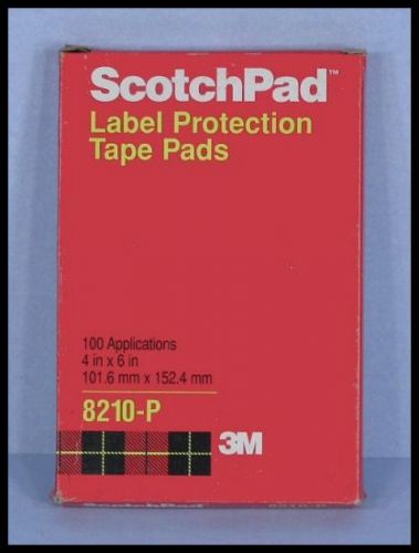 * 100 3m scotchpad 4&#034;x6&#034; peel-n-stick clear label protection tapes 8210-p new * for sale