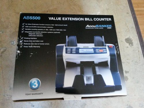 ACCUBANKER AB5500 PROF BILL COUNTER + COUNTERFEIT NEW