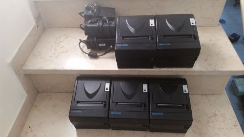 lot of 5 thermal  printer BEIYANG(SNBC-ORIEN) btp2002-np  + power supply  tested