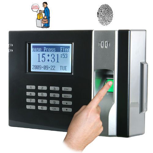 Fingerprint Time Attendance And Door System (Black) NIB