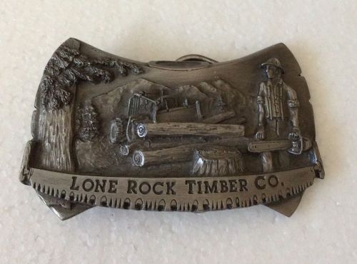 Vintage Collectible Logging  Buckle Award Lone Rock Timber Co Oregon 1987