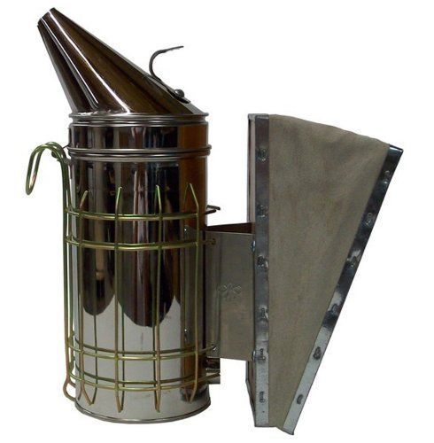 New large bee hive smoker stainless steel w/heat shield beekeeping equipment for sale