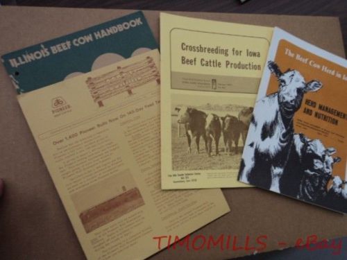 c.1970 Beef Cow Herd Cattle Management Book Handbook Lot Iowa Illinois Vintage