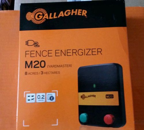 Gallagher FENCE ENERGIZER, Model# M20 Up to 8 Acres, 2 YR. Warranty, NEW