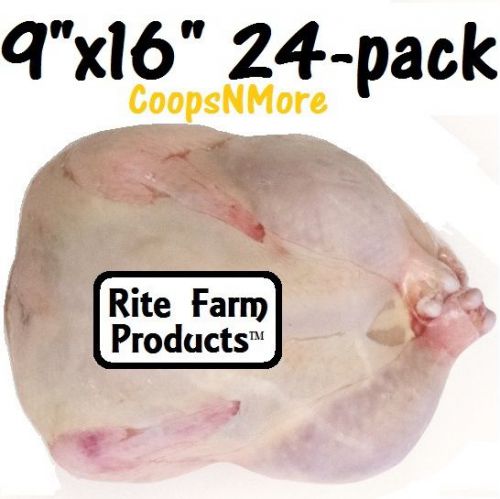 24 pack of 9&#034;x16&#034; poultry shrink bags chicken food processing saver heat freezer for sale