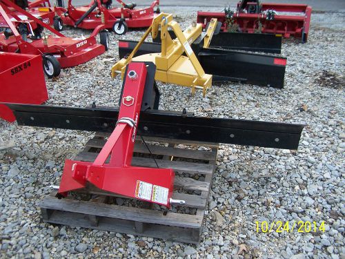 NEW BUSH HOG BRAND 6&#039;GRADER BLADE 3 PT HITCH, ANGLES TILTS  GRADE DIRT,ROCK