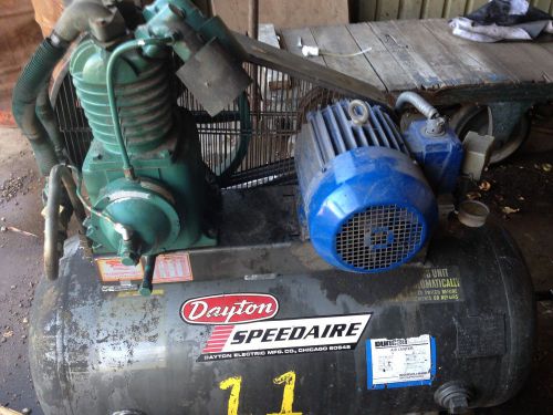 Dayton speedaire industrial 60 gallon 5 h.p. 3 phase air compressor for sale