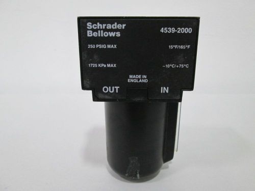 NEW SCHRADER BELLOWS 4539-2000 250PSI 7/8 IN PNEUMATIC LUBRICATOR D275202