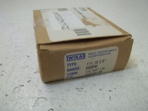 WIKA 111.10 2.5&#034; GAUGE 5000PSI 1/4&#034;NPT LM #4253248 *NEW IN A BOX*