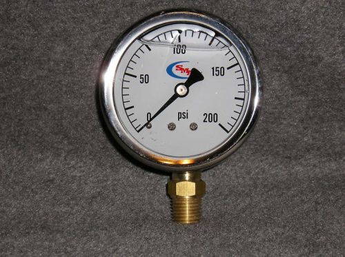 0-200 liquid filled pressure gauge air water hydraulic for sale