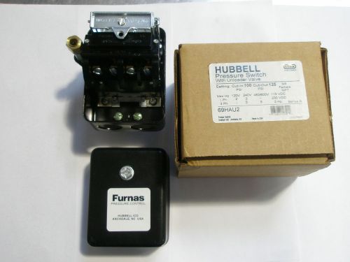 69hau2 air compressor pressure switch 100-125psi w/unloader furnas/hubbell usa for sale