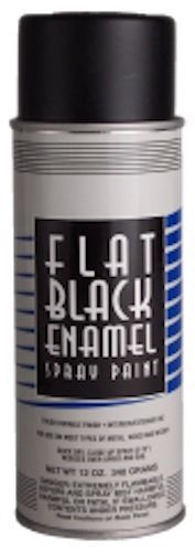 Hi tech flat black enamel spray paint 12 oz. for sale