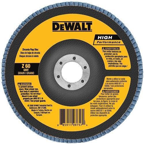 New dewalt dw8374 7-inch by 7/8-inch 120g type 27 hp flap disc for sale