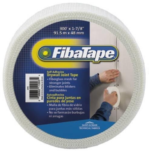 St. Gobain Drywall Joint Tape 1-7/8&#034; x 300&#039; White Self Adhesive Fiberglass 2 Pak