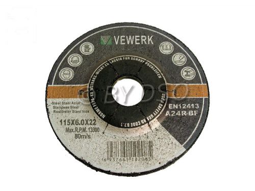 Bergen 4 1/2&#039;&#039; inch metal grinding discs angle grinder 10 pack depressed centre for sale