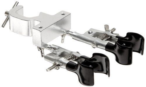Double burette clamp with rubber ted rotating jaws 3/8&#034; holding size 7-g86 for sale