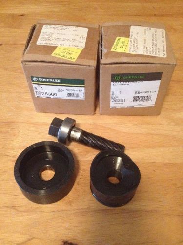 GREENLEE KNOCK OUT PUNCHES NOS  25360 2-1/4&#034;,25351 1-7/8&#034;