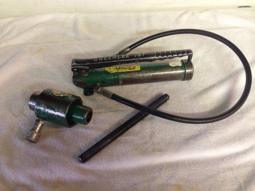 Greenlee hydraulic handpump and knock out cylinder for sale